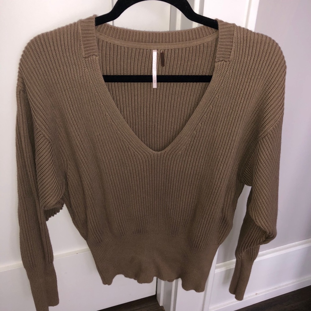 Free People olive green sweater